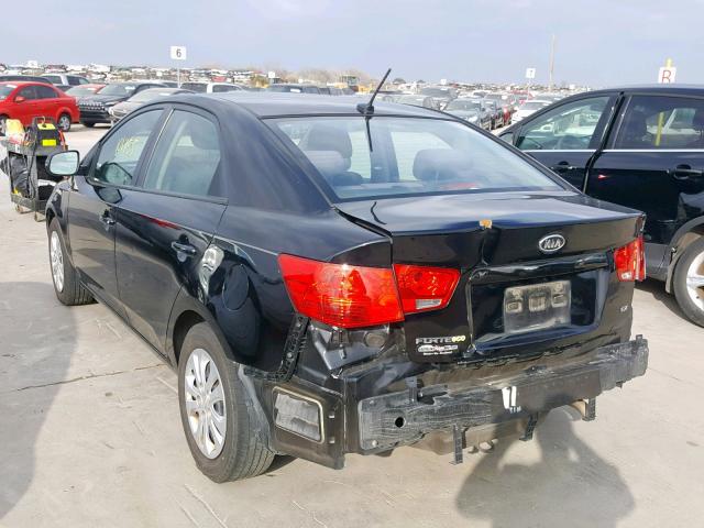 KNAFU4A24C5555401 - 2012 KIA FORTE EX BLACK photo 3