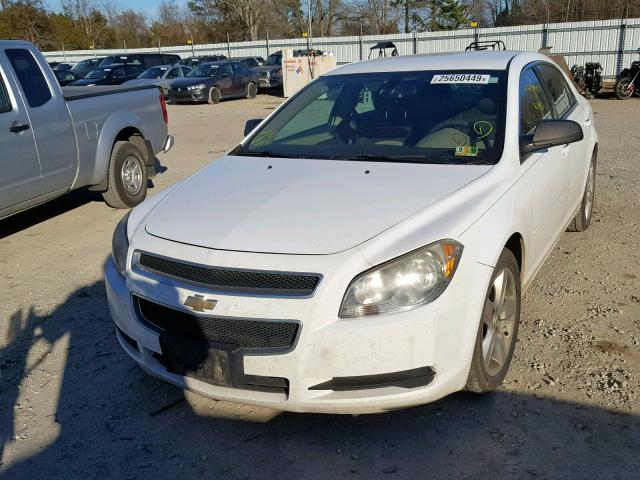 1G1ZB5EB5AF177014 - 2010 CHEVROLET MALIBU LS WHITE photo 2