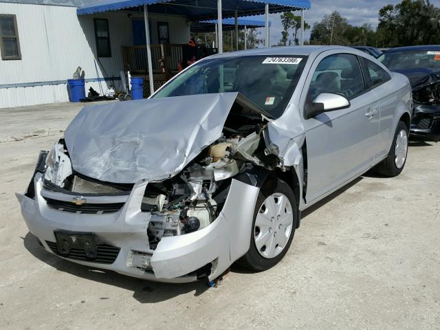 1G1AL15F077270077 - 2007 CHEVROLET COBALT LT SILVER photo 2