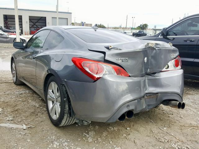 KMHHT6KD2BU053612 - 2011 HYUNDAI GENESIS CO GRAY photo 3