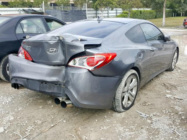 KMHHT6KD2BU053612 - 2011 HYUNDAI GENESIS CO GRAY photo 4