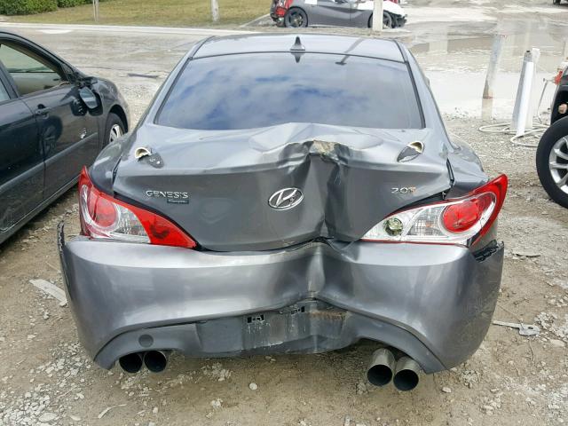 KMHHT6KD2BU053612 - 2011 HYUNDAI GENESIS CO GRAY photo 9