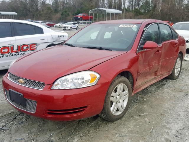 2G1WB5E34E1123518 - 2014 CHEVROLET IMPALA LIM RED photo 2