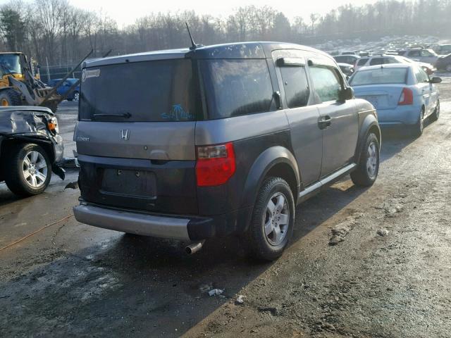 5J6YH28605L008163 - 2005 HONDA ELEMENT EX GRAY photo 4