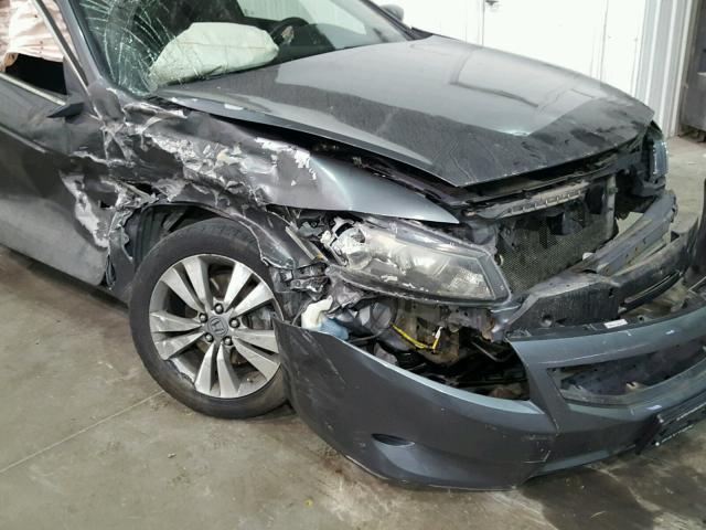 1HGCS128X8A005259 - 2008 HONDA ACCORD EXL GRAY photo 9