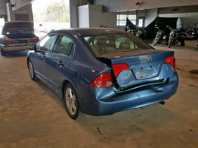 1HGFA16938L102553 - 2008 HONDA CIVIC EXL BLUE photo 3