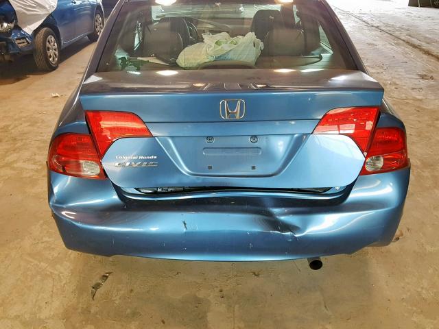 1HGFA16938L102553 - 2008 HONDA CIVIC EXL BLUE photo 9