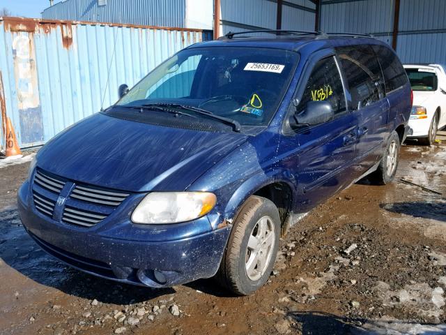 2D4GP44L55R270234 - 2005 DODGE GRAND CARA BLUE photo 2