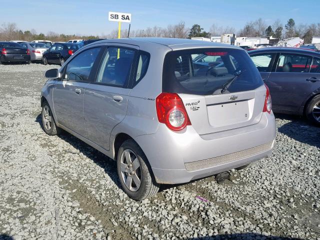 KL1TD6DE2AB112564 - 2010 CHEVROLET AVEO LS GRAY photo 3