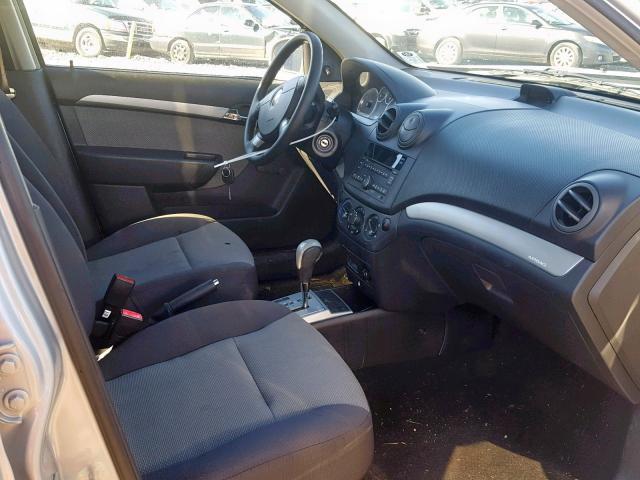 KL1TD6DE2AB112564 - 2010 CHEVROLET AVEO LS GRAY photo 5