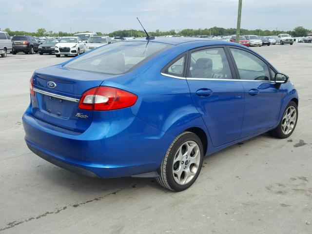 3FADP4CJ1BM127161 - 2011 FORD FIESTA SEL BLUE photo 4