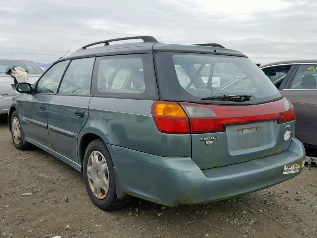 4S3BH6351Y7309751 - 2000 SUBARU LEGACY L GREEN photo 3