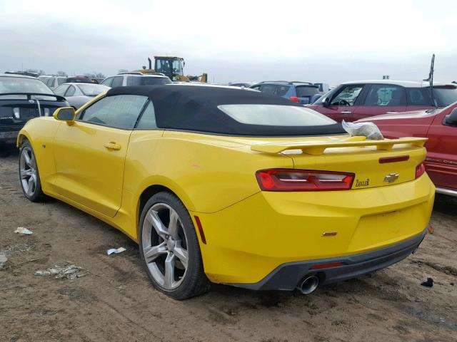 1G1FF3D74H0174868 - 2017 CHEVROLET CAMARO SS YELLOW photo 3