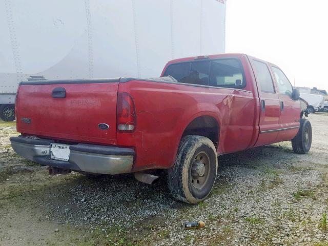 1FTSW30F1YEA03517 - 2000 FORD F350 SRW S RED photo 4