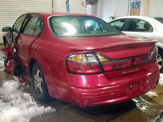 1G2HX52K35U177236 - 2005 PONTIAC BONNEVILLE RED photo 3