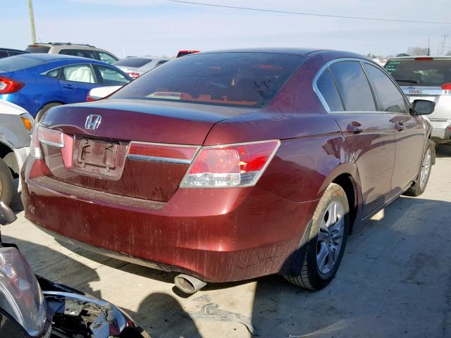 1HGCP2F4XCA176617 - 2012 HONDA ACCORD LXP MAROON photo 4