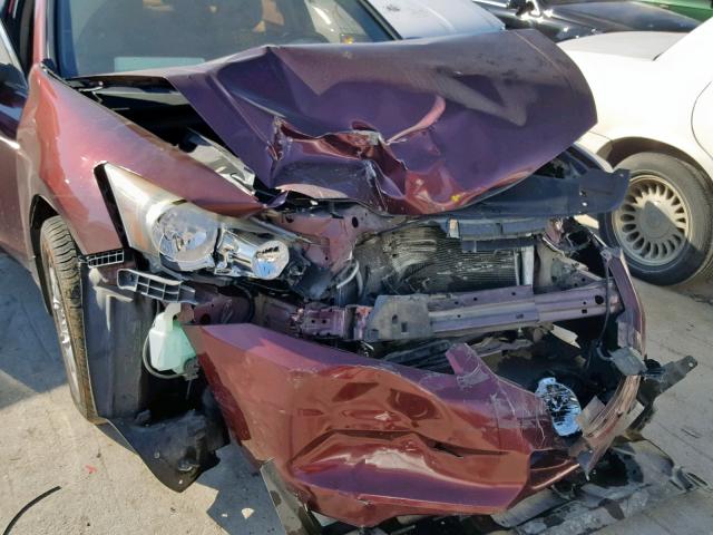 1HGCP2F4XCA176617 - 2012 HONDA ACCORD LXP MAROON photo 9