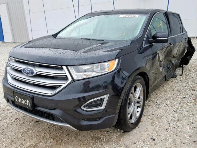 2FMTK3K94FBB22576 - 2015 FORD EDGE TITAN BLUE photo 2