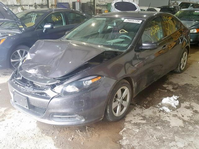 1C3CDFBB3FD352191 - 2015 DODGE DART SXT GRAY photo 2