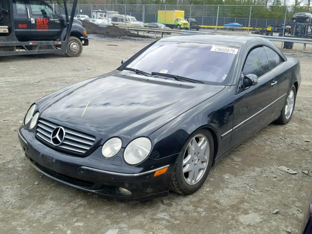 WDBPJ75JX1A016271 - 2001 MERCEDES-BENZ CL 500 BLACK photo 2