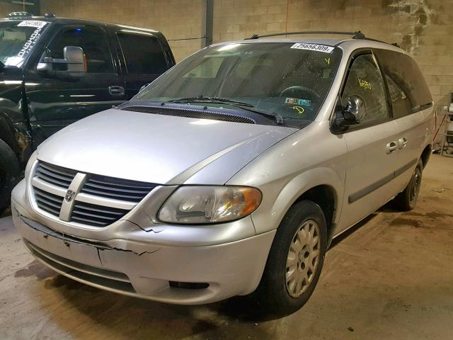 1D4GP45R75B129280 - 2005 DODGE CARAVAN SX GRAY photo 2