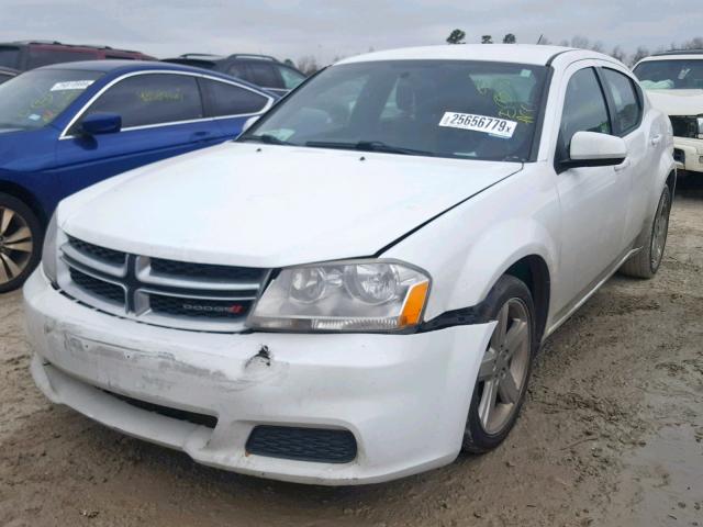 1B3BD1FB3BN557343 - 2011 DODGE AVENGER MA WHITE photo 2