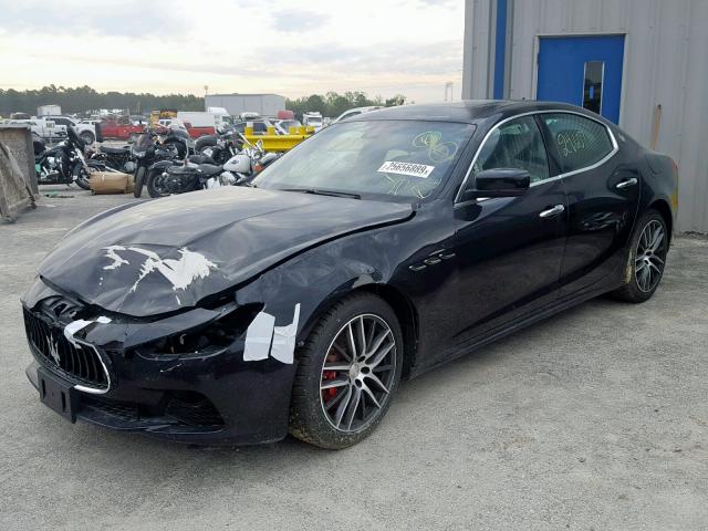 ZAM57RTA7G1181110 - 2016 MASERATI GHIBLI S BLACK photo 2