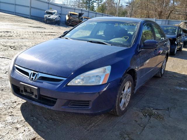 1HGCM563X7A212636 - 2007 HONDA ACCORD SE BLUE photo 2