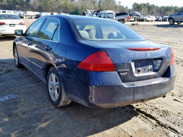 1HGCM563X7A212636 - 2007 HONDA ACCORD SE BLUE photo 3