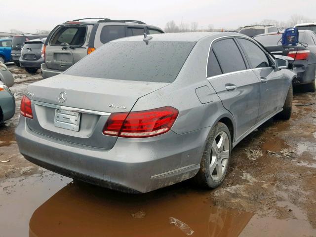 WDDHF8JB6EA995438 - 2014 MERCEDES-BENZ E 350 4MAT GRAY photo 4