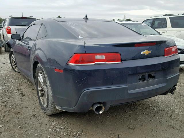 2G1FA1E31E9247355 - 2014 CHEVROLET CAMARO LS BLUE photo 3