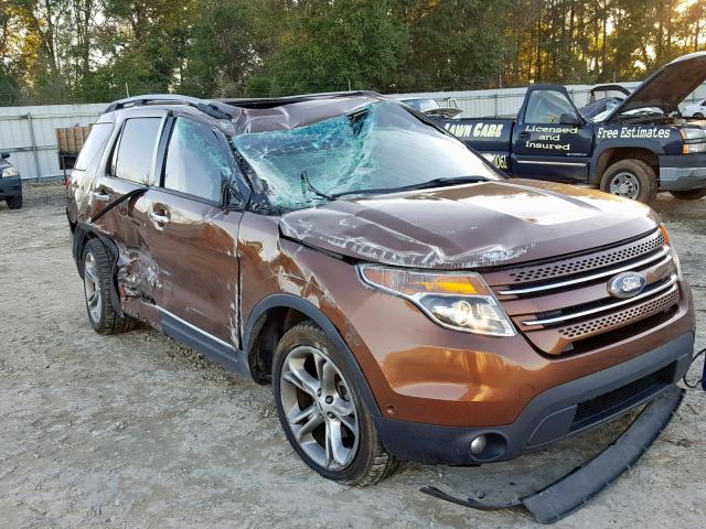 1FMHK7F97CGA63258 - 2012 FORD EXPLORER L BROWN photo 1