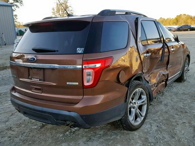 1FMHK7F97CGA63258 - 2012 FORD EXPLORER L BROWN photo 4