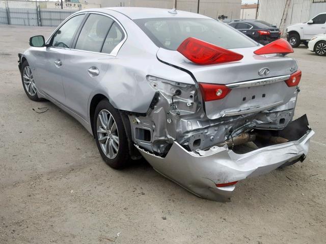 JN1BV7AP8EM687360 - 2014 INFINITI Q50 BASE SILVER photo 3