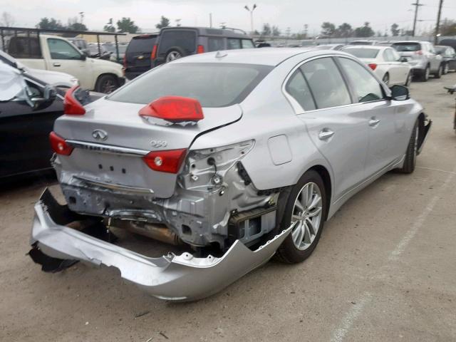 JN1BV7AP8EM687360 - 2014 INFINITI Q50 BASE SILVER photo 4