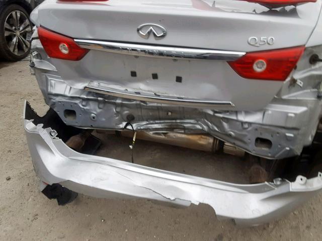 JN1BV7AP8EM687360 - 2014 INFINITI Q50 BASE SILVER photo 9