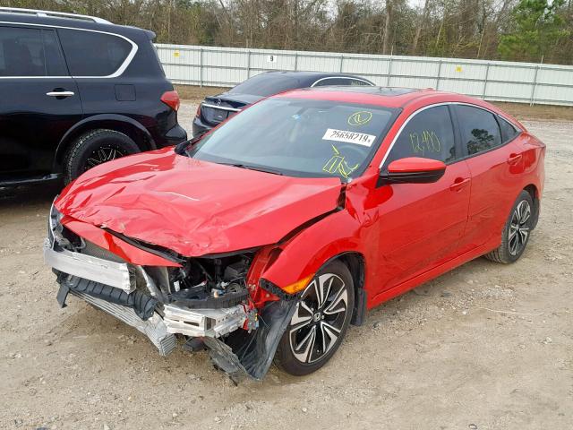 2HGFC1F36JH642066 - 2018 HONDA CIVIC EX RED photo 2