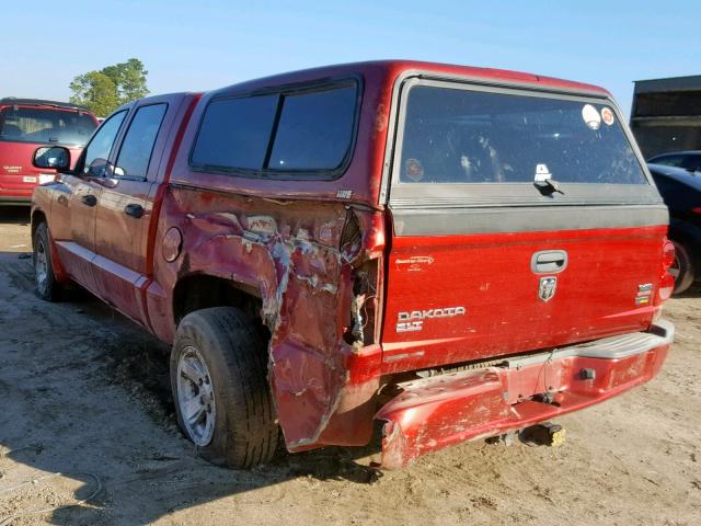 1D7HE48N18S571918 - 2008 DODGE DAKOTA QUA RED photo 3