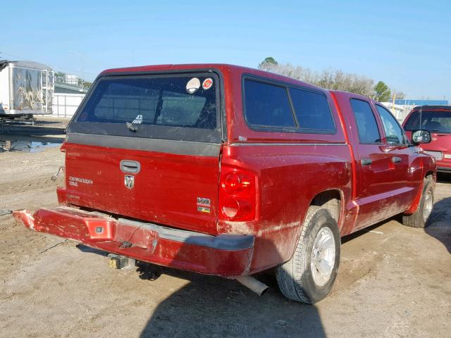 1D7HE48N18S571918 - 2008 DODGE DAKOTA QUA RED photo 4