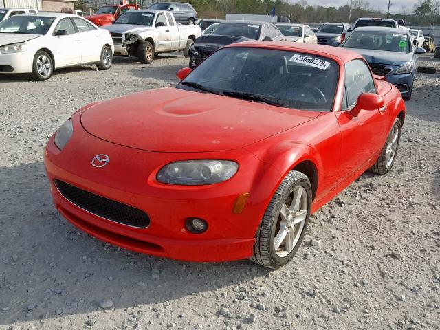 JM1NC26F780145570 - 2008 MAZDA MX-5 MIATA RED photo 2