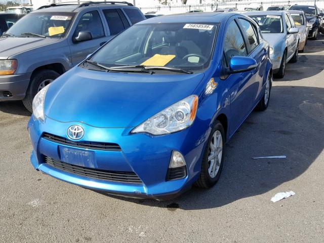 JTDKDTB3XC1017781 - 2012 TOYOTA PRIUS C BLUE photo 2