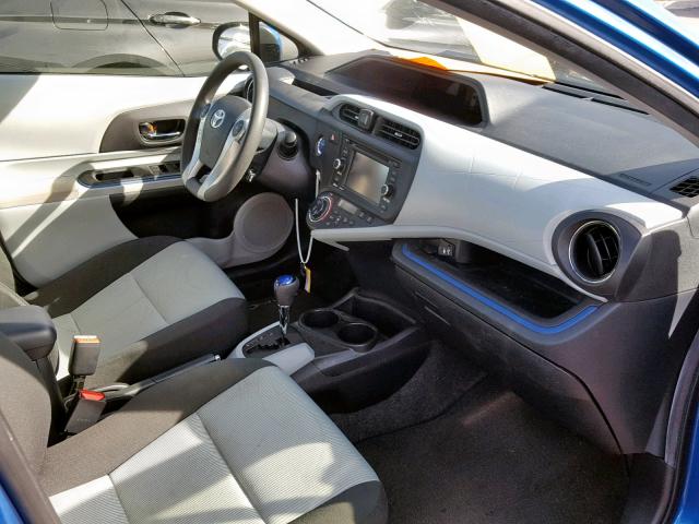 JTDKDTB3XC1017781 - 2012 TOYOTA PRIUS C BLUE photo 5