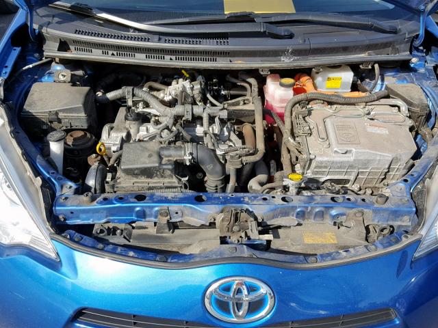 JTDKDTB3XC1017781 - 2012 TOYOTA PRIUS C BLUE photo 7