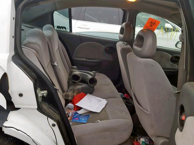 1G8AK55FX6Z188856 - 2006 SATURN ION LEVEL WHITE photo 6