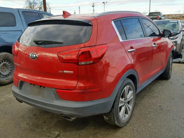 KNDPCCA60E7578639 - 2014 KIA SPORTAGE S RED photo 4