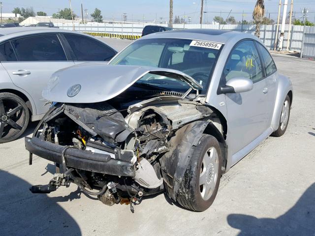 3VWCK21C31M426613 - 2001 VOLKSWAGEN NEW BEETLE Gümüş foto 2