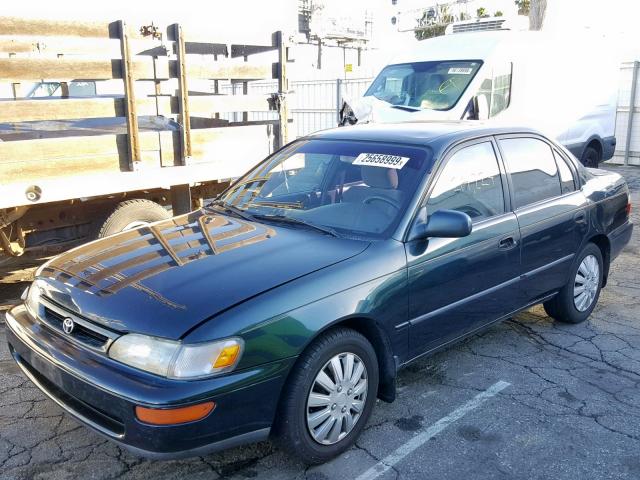 1NXBB02E1TZ405594 - 1996 TOYOTA COROLLA DX GREEN photo 2