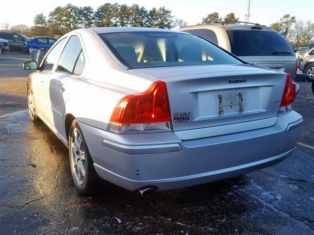 YV1RS592X62531538 - 2006 VOLVO S60 2.5T SILVER photo 3