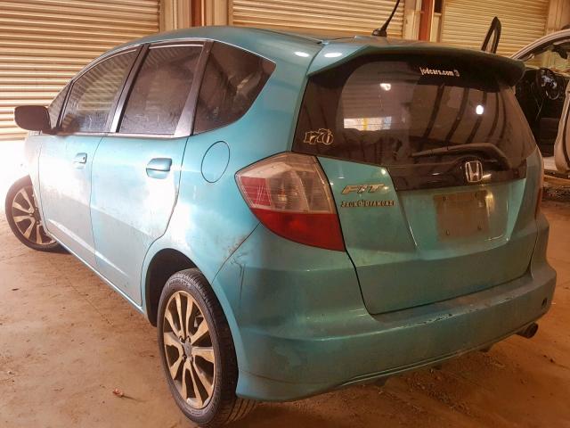 JHMGE8H55DC020360 - 2013 HONDA FIT SPORT GREEN photo 3