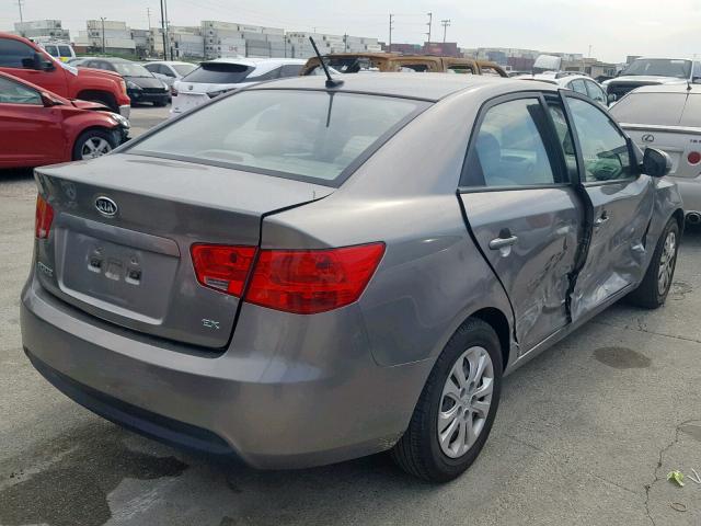 KNAFU4A29C5470778 - 2012 KIA FORTE EX GRAY photo 4